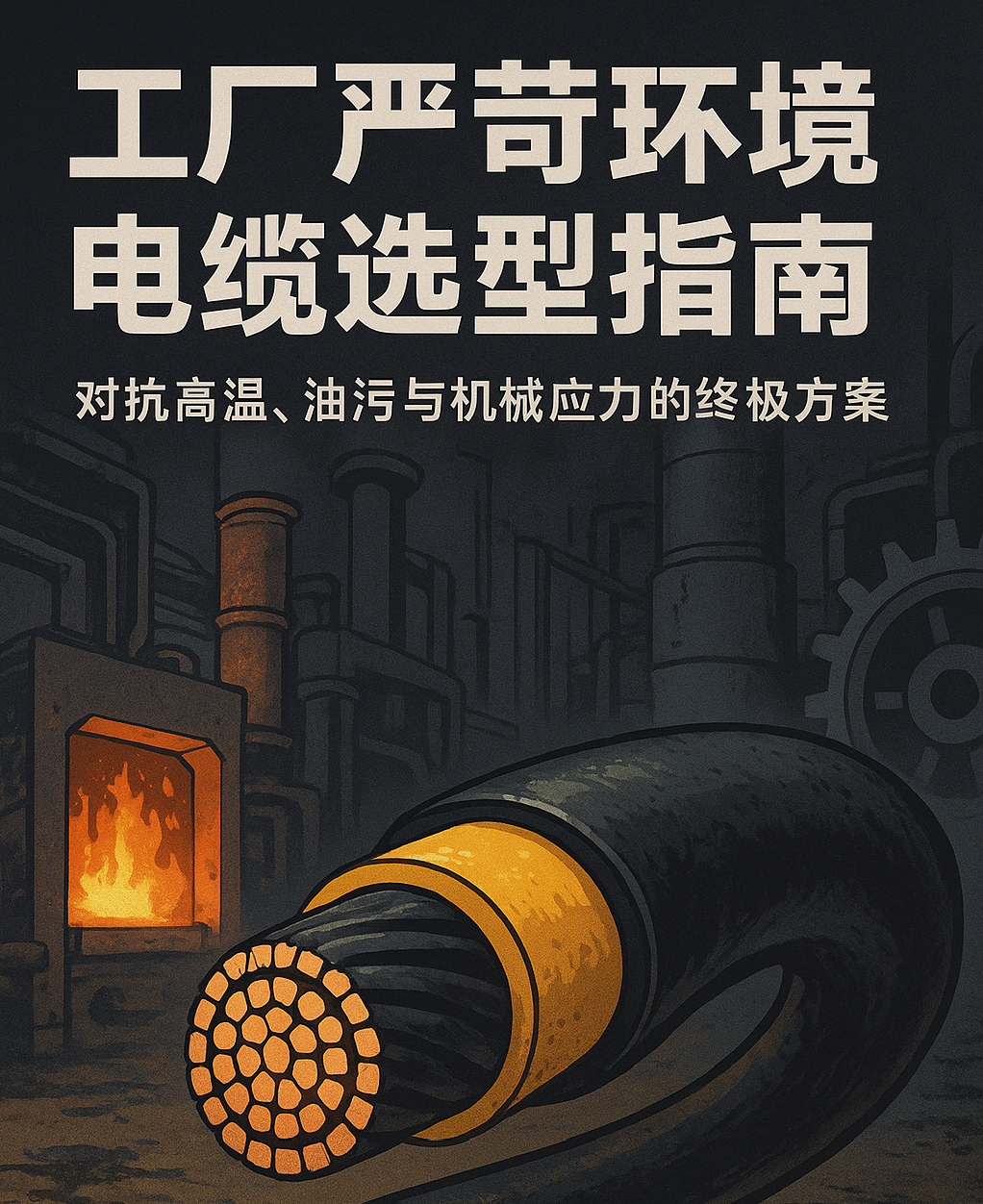 ?工廠嚴苛環(huán)境電纜選型指南：對抗高溫、油污與機械應(yīng)力的終極方案