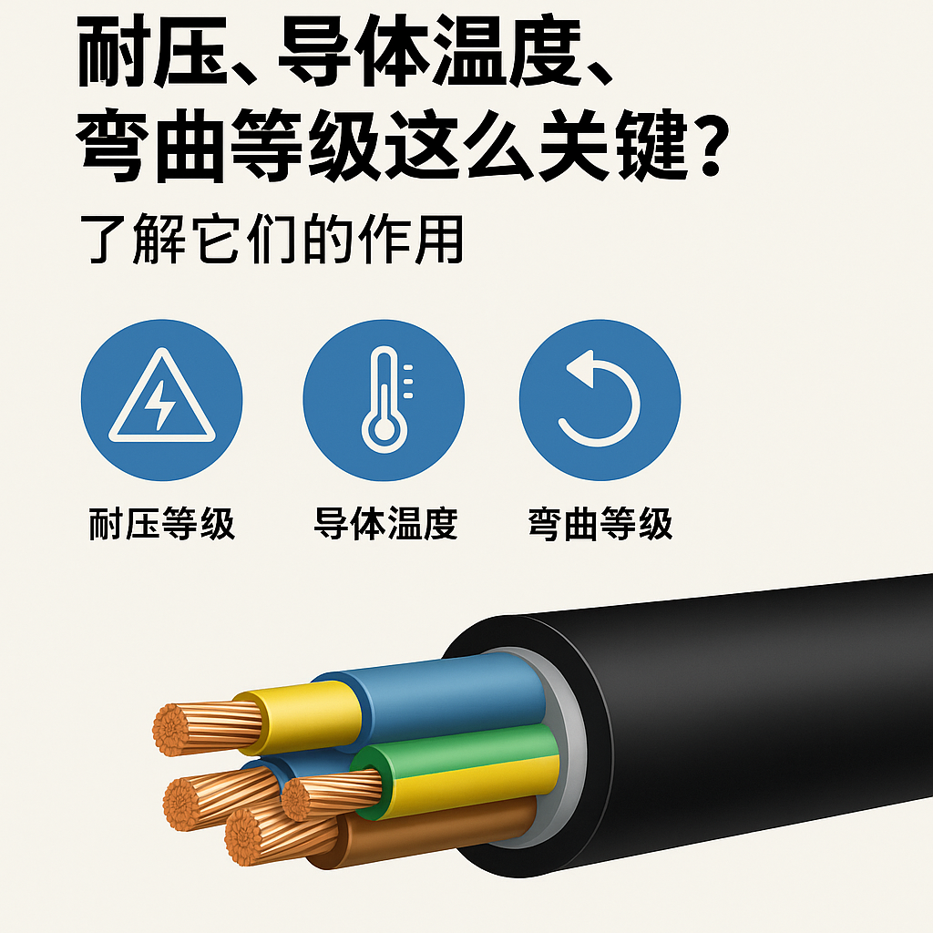 為什么充電電纜的耐壓、導(dǎo)體溫度、彎曲等級這么關(guān)鍵？了解它們的作用